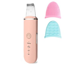 Beauty Ultrasonic Skin Scrubber USB Plug Facial Cleansing Blackhead Remover Face Cleaner Machine Skin Care Acne Massager Tools (Color: Pink) Beauty Ultrasonic Skin Scrubber USB Plug Facial Cleansing Blackhead Remover Face Cleaner Machine Skin Care Acne Massager Tools (Color: Pink)